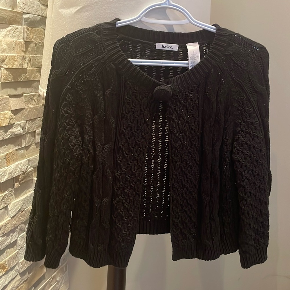 Lix & Co black knit shrug